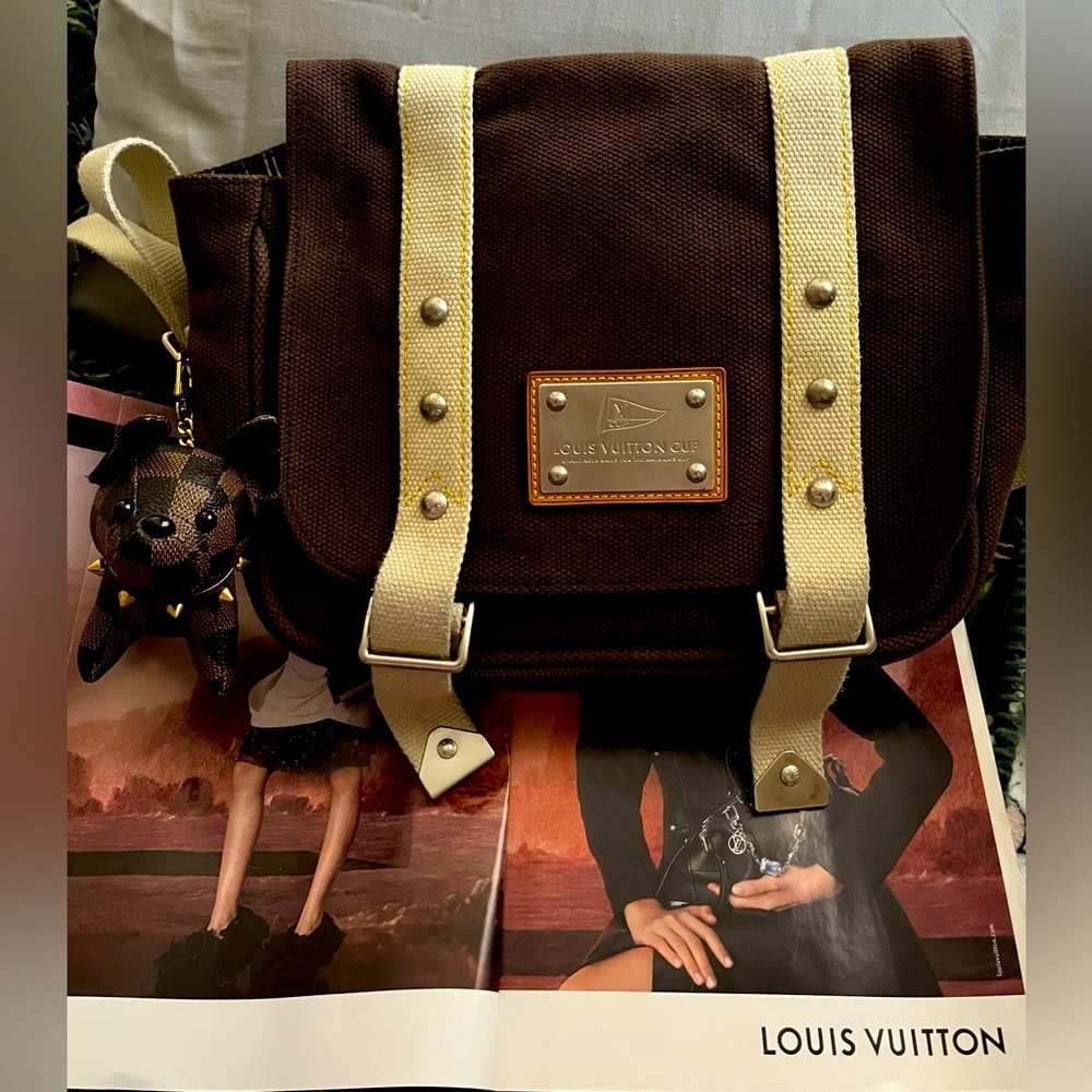 LOUIS VUITTON Antigua Buzas PM shoulder bag  brown Canvas .